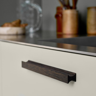 TRACK 200 mm Dark Brown Oak (Wood), Furniture handles