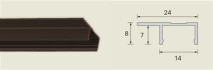 L&S Profile (external) for LED strips black 1m (MEC-L), LED Strips